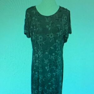 Byer California Floral Teal Midi Dress